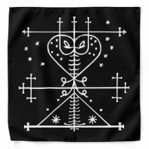 Veve blanche de Maman Brigitte sur Noir