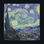 Bandana Vincent Van Gogh. La nuit étoilée<br><div class="desc">Vincent Van Gogh La Nuit Étoile. Il s'agit d'un ancien chef-d'oeuvre du peintre-maître néerlandais Vincent Van Gogh était un peintre impressionniste de poste hollandais. Paysage nocturne. Il y a un arbre au premier plan. La ville est au milieu. Montagnes dans l'arrière - plan. Il y a une lune dans le...</div>