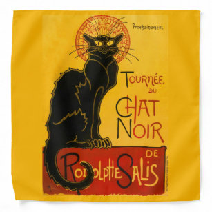 Bandana Vintage Black Cat Art nouveau Paris Cute Conversat