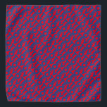Bandana Voter rouge et bleu typographie motif moderne<br><div class="desc">Votez typographie rouge et bleu motif patriotique élection politique moderne bandana / chien bandana. Motif de texte bleu sur arrière - plan de couleur modifiable rouge.</div>