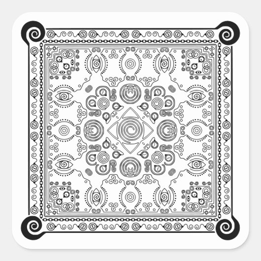 Bandane spirale Hypno Hanky, Sticker pour mouchoir (Devant)