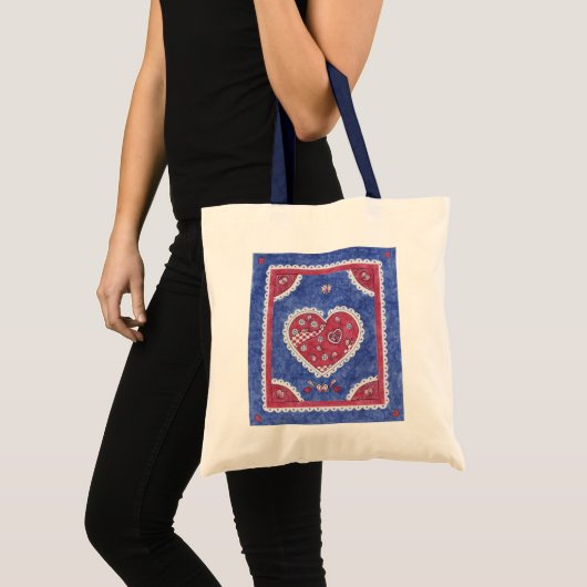 Bandanna Heart Canvas tas (Voorkant (product))