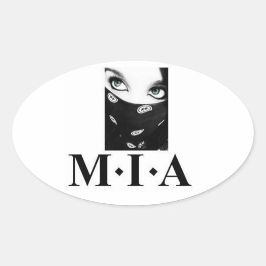 bandanna meisje ovale sticker (Voorkant)