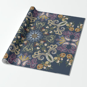 Bandanna met kleurrijke paisley naadloos patroon cadeaupapier