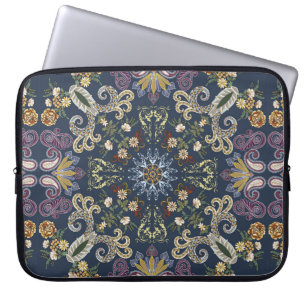 Bandanna met kleurrijke paisley naadloos patroon laptop sleeve
