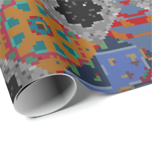 Bandanna shawl, ontwerp van tablecloth fabric, zij cadeaupapier (Rol Hoek)