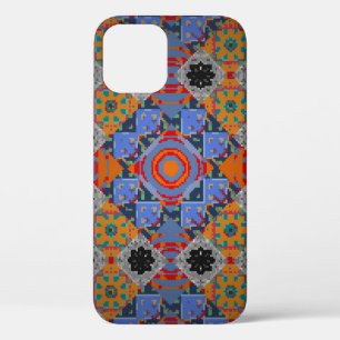 Bandanna shawl, ontwerp van tablecloth fabric, zij iPhone 12 hoesje