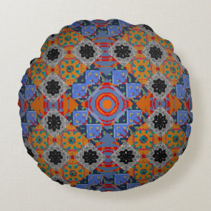 Bandanna shawl, ontwerp van tablecloth fabric, zij rond kussen