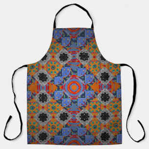 Bandanna shawl, ontwerp van tablecloth fabric, zij schort