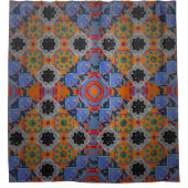 Bandanna shawl, tablecloth fabric design, silk nec douchegordijn (Voorkant)