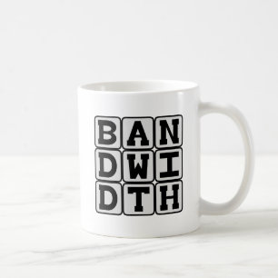 Bandbreedte, gegevensoverdrachtsnelheid koffiemok
