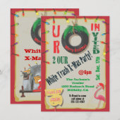 Bande-annonce blanche Invitations de Noël (Devant / Derrière)