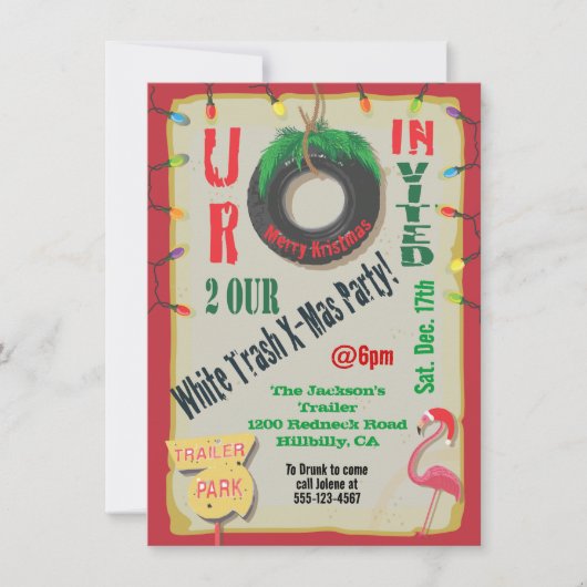 Bande-annonce blanche Invitations de Noël (Devant)