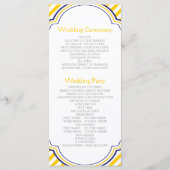Bande blanche jaune programme de mariage marine (Dos)