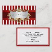 Bande blanche rouge, Ruban rouge, Étiquette encadr (Devant / Derrière)