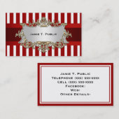 Bande blanche rouge, Ruban rouge, Étiquette encadr (Devant / Derrière)