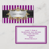 Bande blanche violette, Ruban noir, Étiquette or (Devant / Derrière)