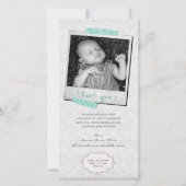 Bande bleue de Washi de bébé de note de Merci (Devant)