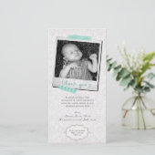 Bande bleue de Washi de bébé de note de Merci (Debout devant)