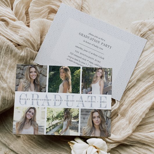 Bande centre | Invitation du Six Photo Graduation 