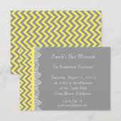 Bande Chevron - Invitation jaune - insérer (Devant / Derrière)