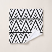 Bande Chevron noire et blanche Bande Chevron (Gant de toilette)