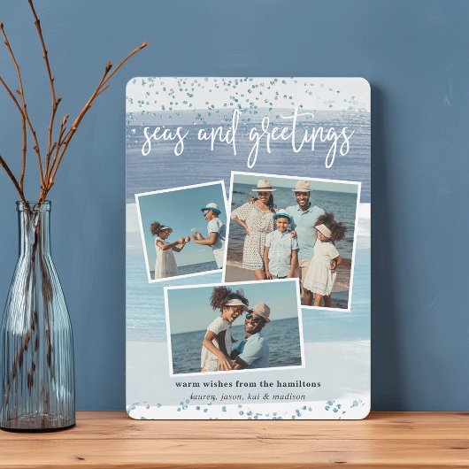 Bande côtière | Carte Collage photo de vacances