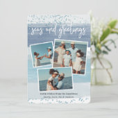 Bande côtière | Carte Collage photo de vacances (Debout devant)