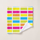 Bande couleur été (Gant de toilette)