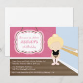 Bande de ballet blonde douce invitation à la fête (Devant / Derrière)