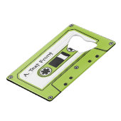 Bande de cassette audio verte (Devant Angle)