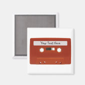 Bande de cassette rouge - Magnet personnalisable (Recto/Verso)