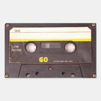 Bande de cassette Stickers Rectangulaires noirs