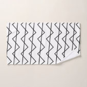 Bande de Chevron noir et blanc contemporaine (Serviette à main)
