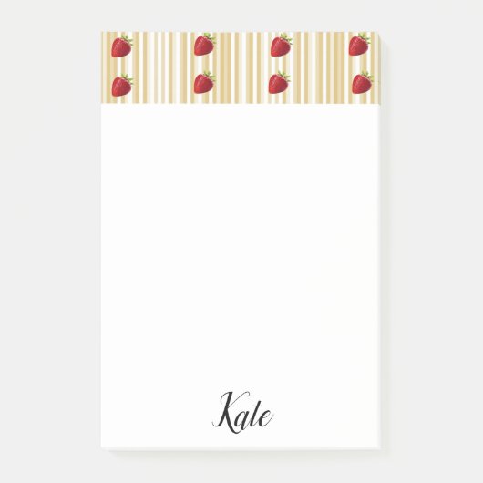 Bande de fraises post-it Notes (Devant)