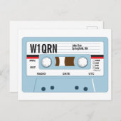 Bande de la carte QSL bleu (Devant / Derrière)