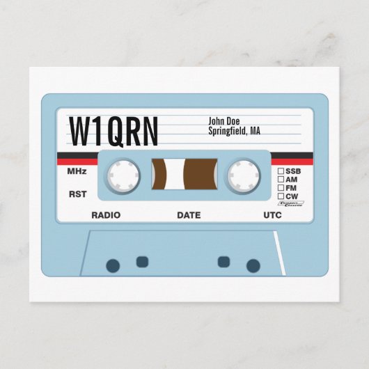 Bande de la carte QSL bleu (Devant)