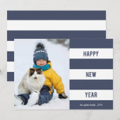 Bande de la Marine Joyeux carte photo du Nouvel An (Devant / Derrière)