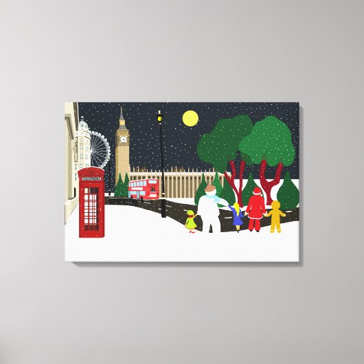 Bande de Noël en toile londonienne (Recto)