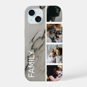 Bande de photomaton de famille Instagram en marbre