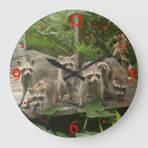 Bande de ratons> Horloge murale animale