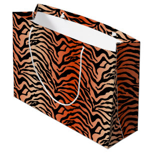 Bande de tigre imprimé grand sac cadeau