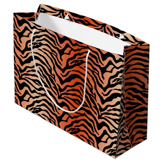 Bande de tigre imprimé grand sac cadeau (Dos Angle)