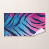 Bande de tigre rose et bleu (Serviette à main)