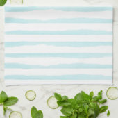 Bande d'eau bleu océan Serviettes de cuisine (Plié)