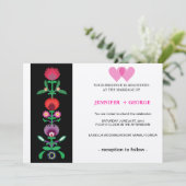 Bande décorative florale polonaise, invitation (Debout devant)