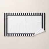 Bande décorative moderne noire et blanche (Serviette à main)