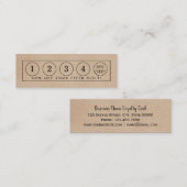 Bande d'effet papier Kraft - Carte de fidélité (Devant / Derrière)