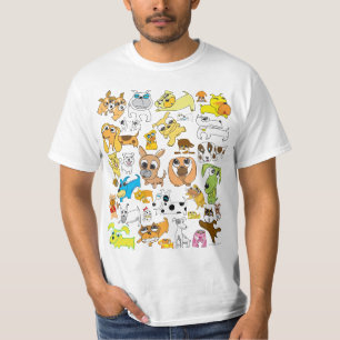Bande dessinée 36 de chien dans 1 T-shirt