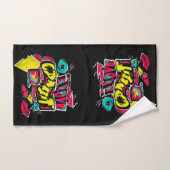 bande dessinée Abstraite graffiti gronge les lèvre (Serviette à main)